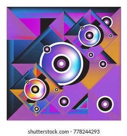 Trendy geometric elements memphis colorful and glowing design. Retro 90’s style texture, pattern and elements. Modern abstract background design and cover template.