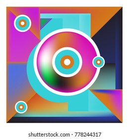 Trendy geometric elements memphis colorful and glowing design. Retro 90’s style texture, pattern and elements. Modern abstract background design and cover template.