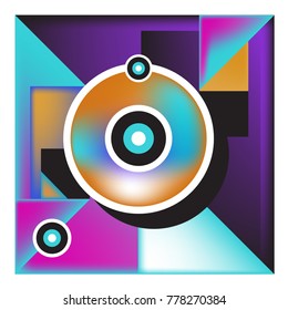 Trendy geometric elements memphis colorful and glowing design. Retro 90’s style texture, pattern and elements. Modern abstract background design and cover template.