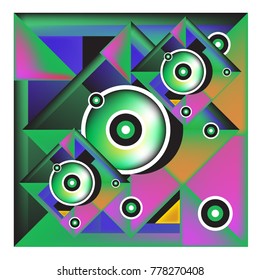 Trendy geometric elements memphis colorful and glowing design. Retro 90’s style texture, pattern and elements. Modern abstract background design and cover template.