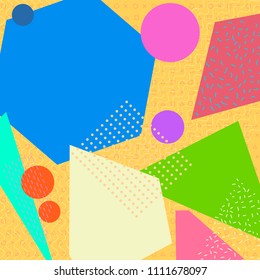 Trendy geometric elements memphis design C