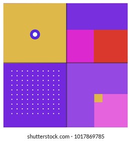Trendy geometric elements memphis greeting cards design. Retro style texture, pattern and elements. Modern abstract design poster and cover template