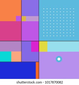 Trendy geometric elements memphis greeting cards design. Retro style texture, pattern and elements. Modern abstract design poster and cover template