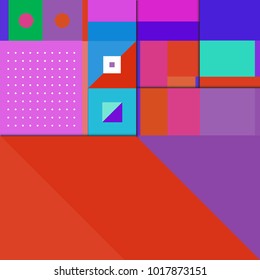 Trendy geometric elements memphis greeting cards design. Retro style texture, pattern and elements. Modern abstract design poster and cover template