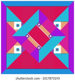 Trendy geometric elements memphis greeting cards design. Retro style texture, pattern and elements. Modern abstract design poster and cover template