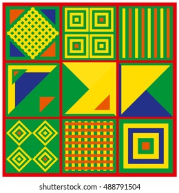 Trendy geometric elements memphis greeting cards design. Retro style texture, pattern and elements. Modern abstract design poster and cover template