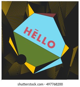 Trendy geometric elements memphis greeting cards design. Retro style texture, pattern and elements. Modern abstract design poster and cover template