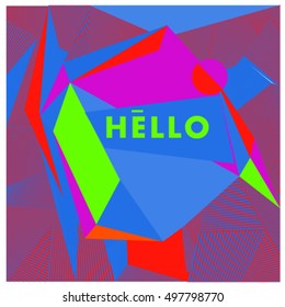 Trendy geometric elements memphis greeting cards design. Retro style texture, pattern and elements. Modern abstract design poster and cover template