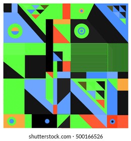 Trendy geometric elements memphis greeting cards design. Retro style texture, pattern and elements. Modern abstract design poster and cover template