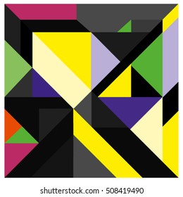 Trendy geometric elements memphis greeting cards design. Retro style texture, pattern and elements. Modern abstract design poster and cover template