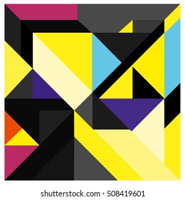 Trendy geometric elements memphis greeting cards design. Retro style texture, pattern and elements. Modern abstract design poster and cover template