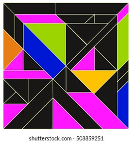 Trendy geometric elements memphis greeting cards design. Retro style texture, pattern and elements. Modern abstract design poster and cover template

