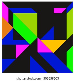 Trendy geometric elements memphis greeting cards design. Retro style texture, pattern and elements. Modern abstract design poster and cover template

