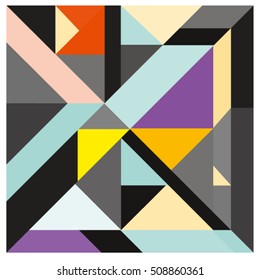 Trendy geometric elements memphis greeting cards design. Retro style texture, pattern and elements. Modern abstract design poster and cover template