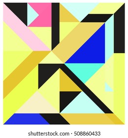 Trendy geometric elements memphis greeting cards design. Retro style texture, pattern and elements. Modern abstract design poster and cover template