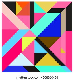 Trendy geometric elements memphis greeting cards design. Retro style texture, pattern and elements. Modern abstract design poster and cover template