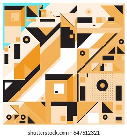 Trendy geometric elements memphis greeting cards design. Retro style texture, pattern and elements. Modern abstract design poster and cover template