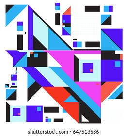 Trendy geometric elements memphis greeting cards design. Retro style texture, pattern and elements. Modern abstract design poster and cover template