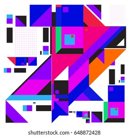 Trendy geometric elements memphis greeting cards design. Retro style texture, pattern and elements. Modern abstract design poster and cover template