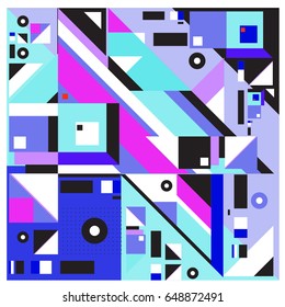 Trendy geometric elements memphis greeting cards design. Retro style texture, pattern and elements. Modern abstract design poster and cover template