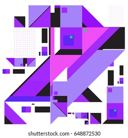 Trendy geometric elements memphis greeting cards design. Retro style texture, pattern and elements. Modern abstract design poster and cover template