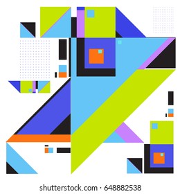 Trendy geometric elements memphis greeting cards design. Retro style texture, pattern and elements. Modern abstract design poster and cover template