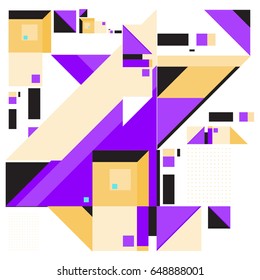 Trendy geometric elements memphis greeting cards design. Retro style texture, pattern and elements. Modern abstract design poster and cover template