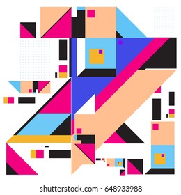 
Trendy geometric elements memphis greeting cards design. Retro style texture, pattern and elements. Modern abstract design poster and cover template
