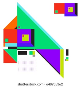 
Trendy geometric elements memphis greeting cards design. Retro style texture, pattern and elements. Modern abstract design poster and cover template
