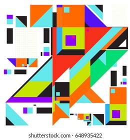 
Trendy geometric elements memphis greeting cards design. Retro style texture, pattern and elements. Modern abstract design poster and cover template

