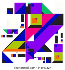 Trendy geometric elements memphis greeting cards design. Retro style texture, pattern and elements. Modern abstract design poster and cover template