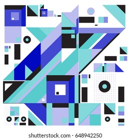 Trendy geometric elements memphis greeting cards design. Retro style texture, pattern and elements. Modern abstract design poster and cover template