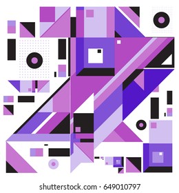 Trendy geometric elements memphis greeting cards design. Retro style texture, pattern and elements. Modern abstract design poster and cover template