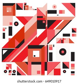 Trendy geometric elements memphis greeting cards design. Retro style texture, pattern and elements. Modern abstract design poster and cover template