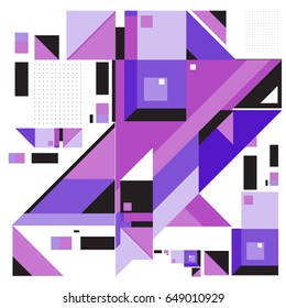 Trendy geometric elements memphis greeting cards design. Retro style texture, pattern and elements. Modern abstract design poster and cover template