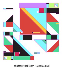 Trendy geometric elements memphis greeting cards design. Retro style texture, pattern and elements. Modern abstract design poster and cover template