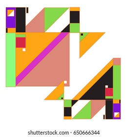 Trendy geometric elements memphis greeting cards design. Retro style texture, pattern and elements. Modern abstract design poster and cover template