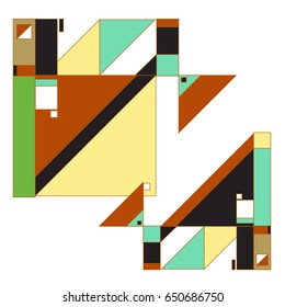 Trendy geometric elements memphis greeting cards design. Retro style texture, pattern and elements. Modern abstract design poster and cover template