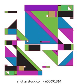Trendy geometric elements memphis greeting cards design. Retro style texture, pattern and elements. Modern abstract design poster and cover template