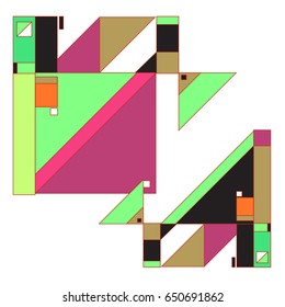 Trendy geometric elements memphis greeting cards design. Retro style texture, pattern and elements. Modern abstract design poster and cover template