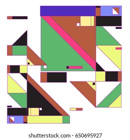 Trendy geometric elements memphis greeting cards design. Retro style texture, pattern and elements. Modern abstract design poster and cover template