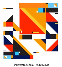 Trendy geometric elements memphis greeting cards design. Retro style texture, pattern and elements. Modern abstract design poster and cover template