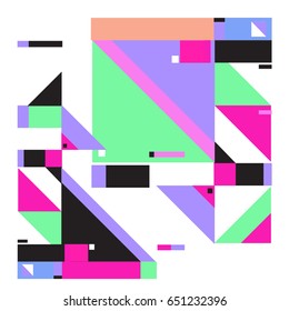 Trendy geometric elements memphis greeting cards design. Retro style texture, pattern and elements. Modern abstract design poster and cover template