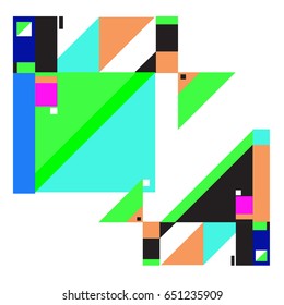 Trendy geometric elements memphis greeting cards design. Retro style texture, pattern and elements. Modern abstract design poster and cover template
