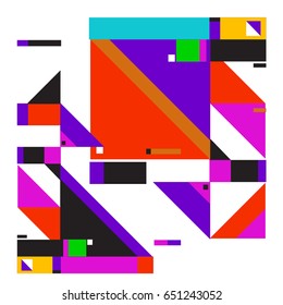 Trendy geometric elements memphis greeting cards design. Retro style texture, pattern and elements. Modern abstract design poster and cover template