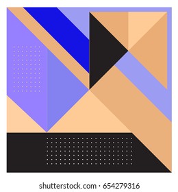 Trendy geometric elements memphis greeting cards design. Retro style texture, pattern and elements. Modern abstract design poster and cover template