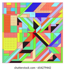 Trendy geometric elements memphis greeting cards design. Retro style texture, pattern and elements. Modern abstract design poster and cover template