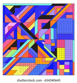 Trendy geometric elements memphis greeting cards design. Retro style texture, pattern and elements. Modern abstract design poster and cover template