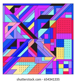 Trendy geometric elements memphis greeting cards design. Retro style texture, pattern and elements. Modern abstract design poster and cover template