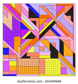 Trendy geometric elements memphis greeting cards design. Retro style texture, pattern and elements. Modern abstract design poster and cover template